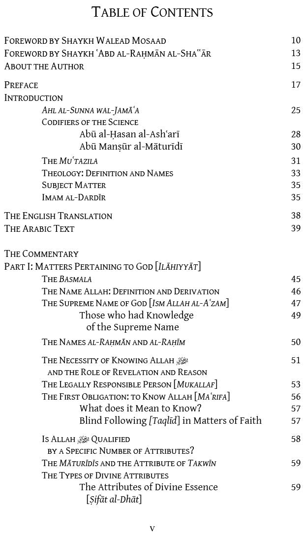 A Commentary upon the Creed of Imam al-Dardir | Siddiq Adam Mitha