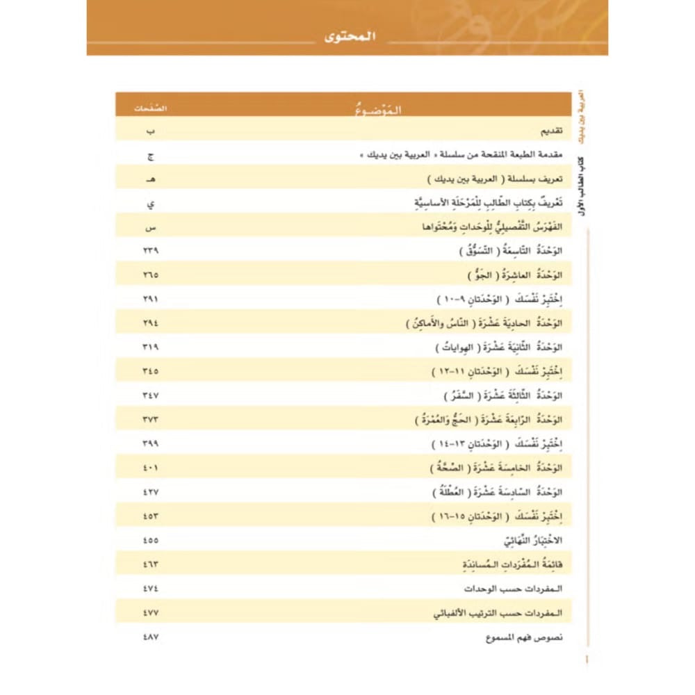 Al-Arabiyyah Bayna Yadayk Student Book 1 Part 2 – Arabic Between Your Hands beginner Arabic textbook, Level 1 units 9–16, Arabic for All, 258 pages 