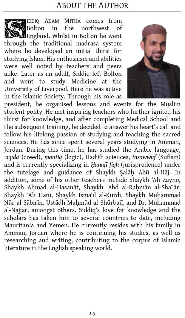 A Commentary upon the Creed of Imam al-Dardir | Siddiq Adam Mitha