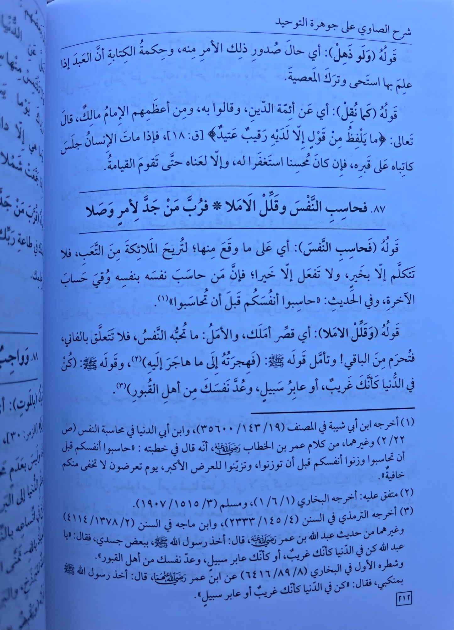 Sharḥ Jawharat al-Tawḥīd شرح جوهرة التوحيد