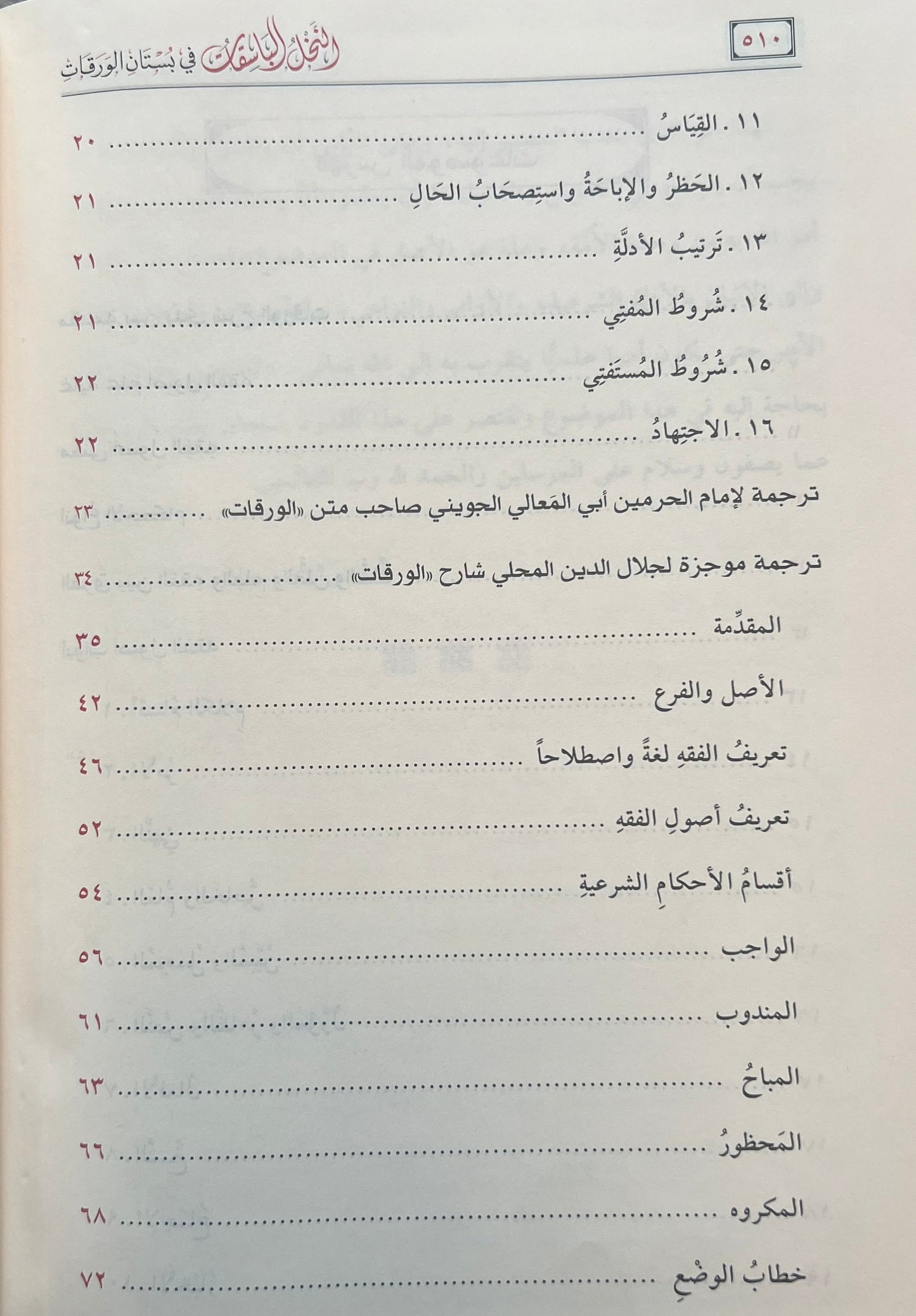 al-nakhl-al-basiqat-fi-bustan-al-waraqat-sharh-al-mahalli
